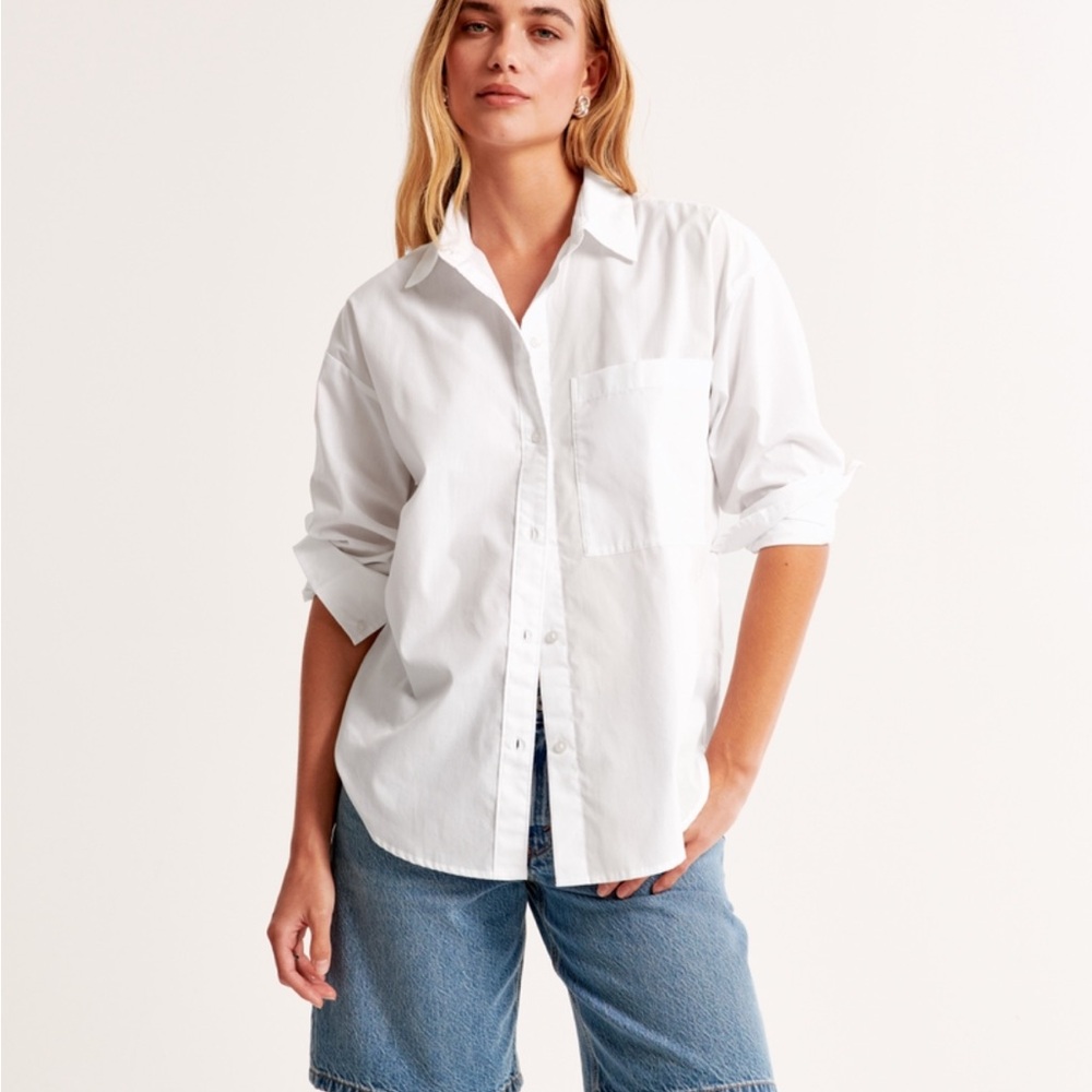 Abercrombie & Fitch oversized poplin button up